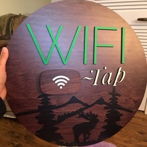 Wifi Tap!! Walnut/Stainless Steel.